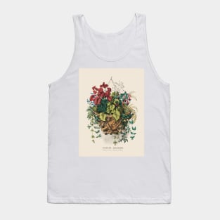 Rustic Basket Antique Botanical Illustration Tank Top